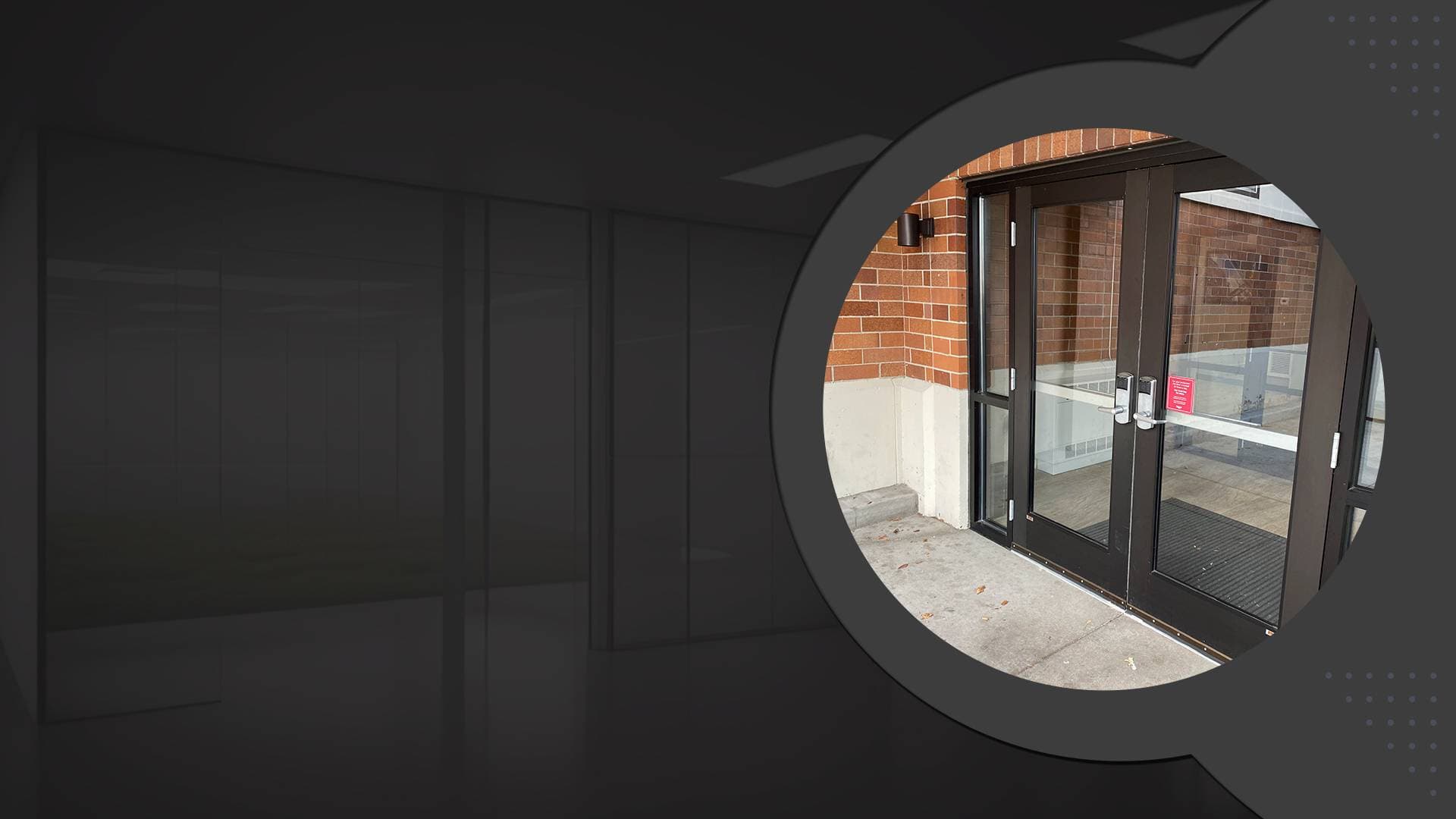 Commercial security door installation for a business in Minnesota