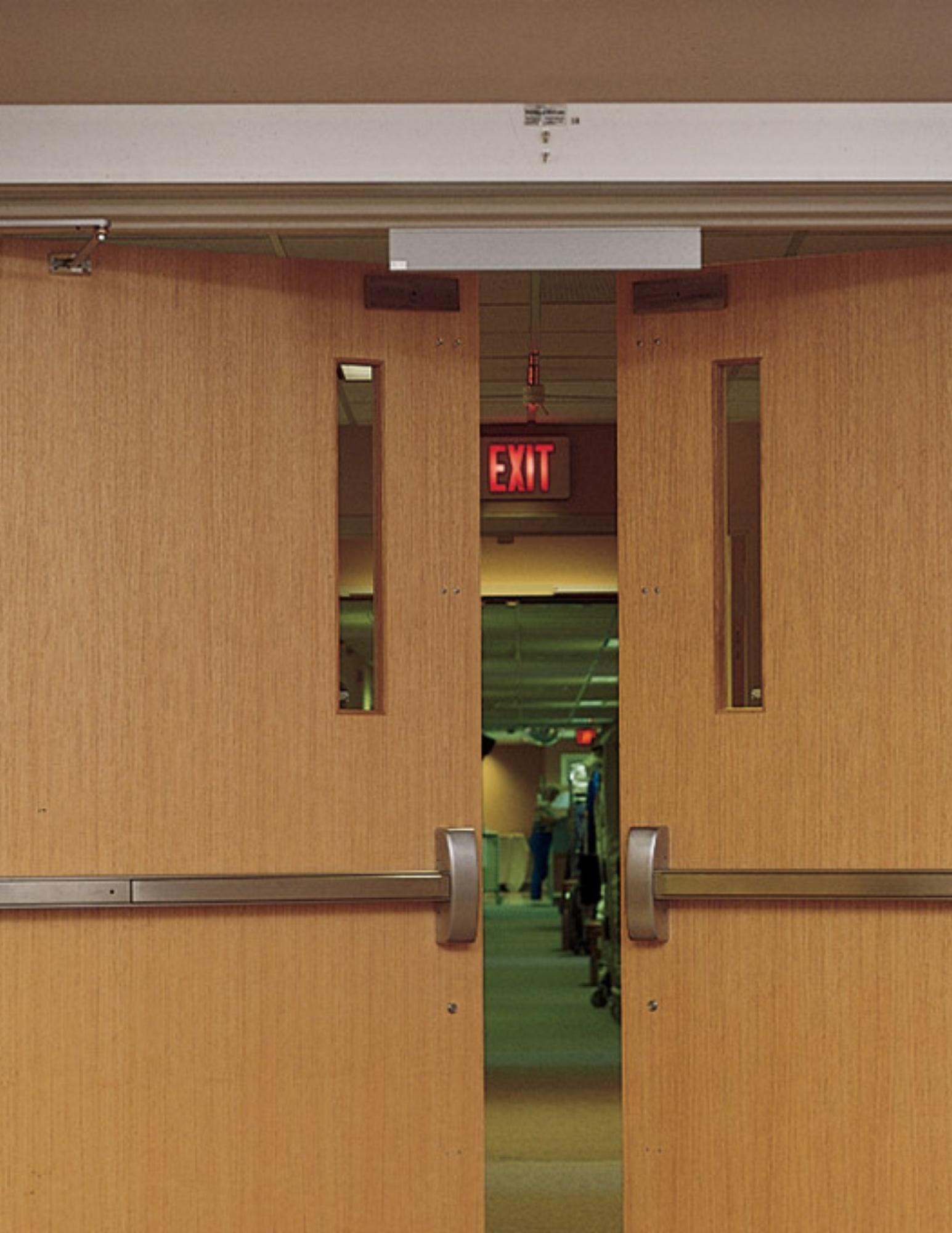 Handicap operator doors